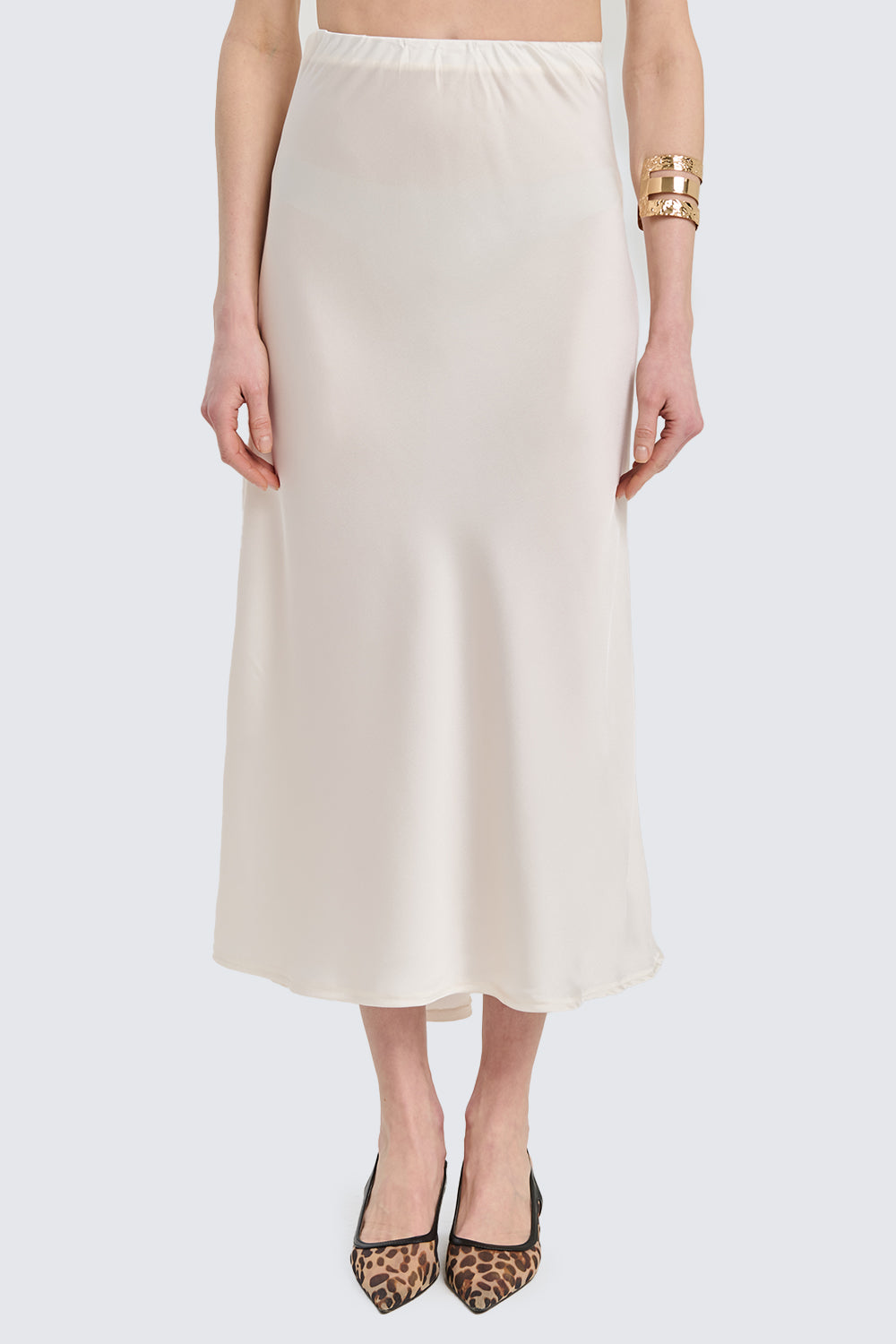 Satin Midi Skirt