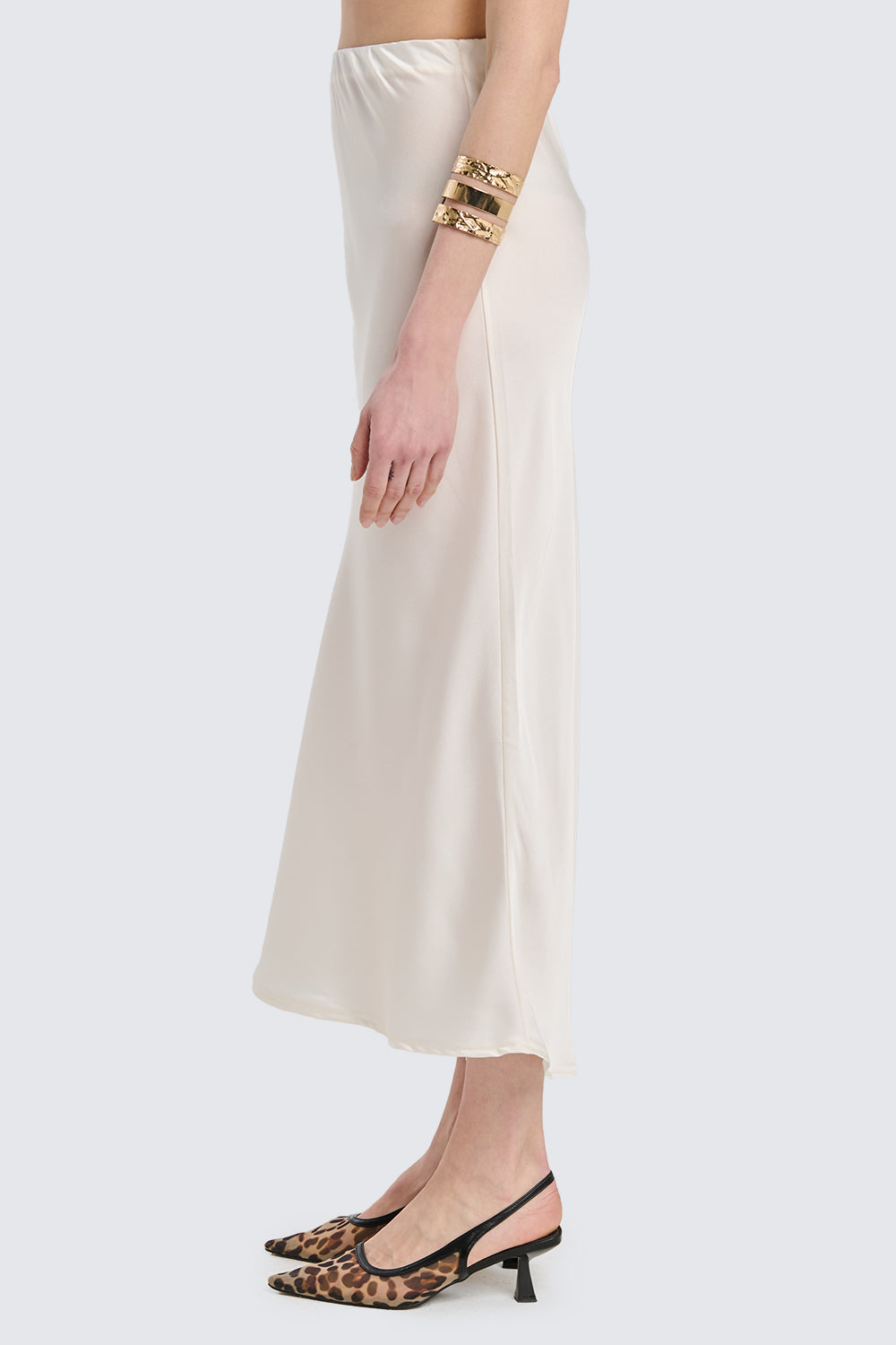 Satin Midi Skirt