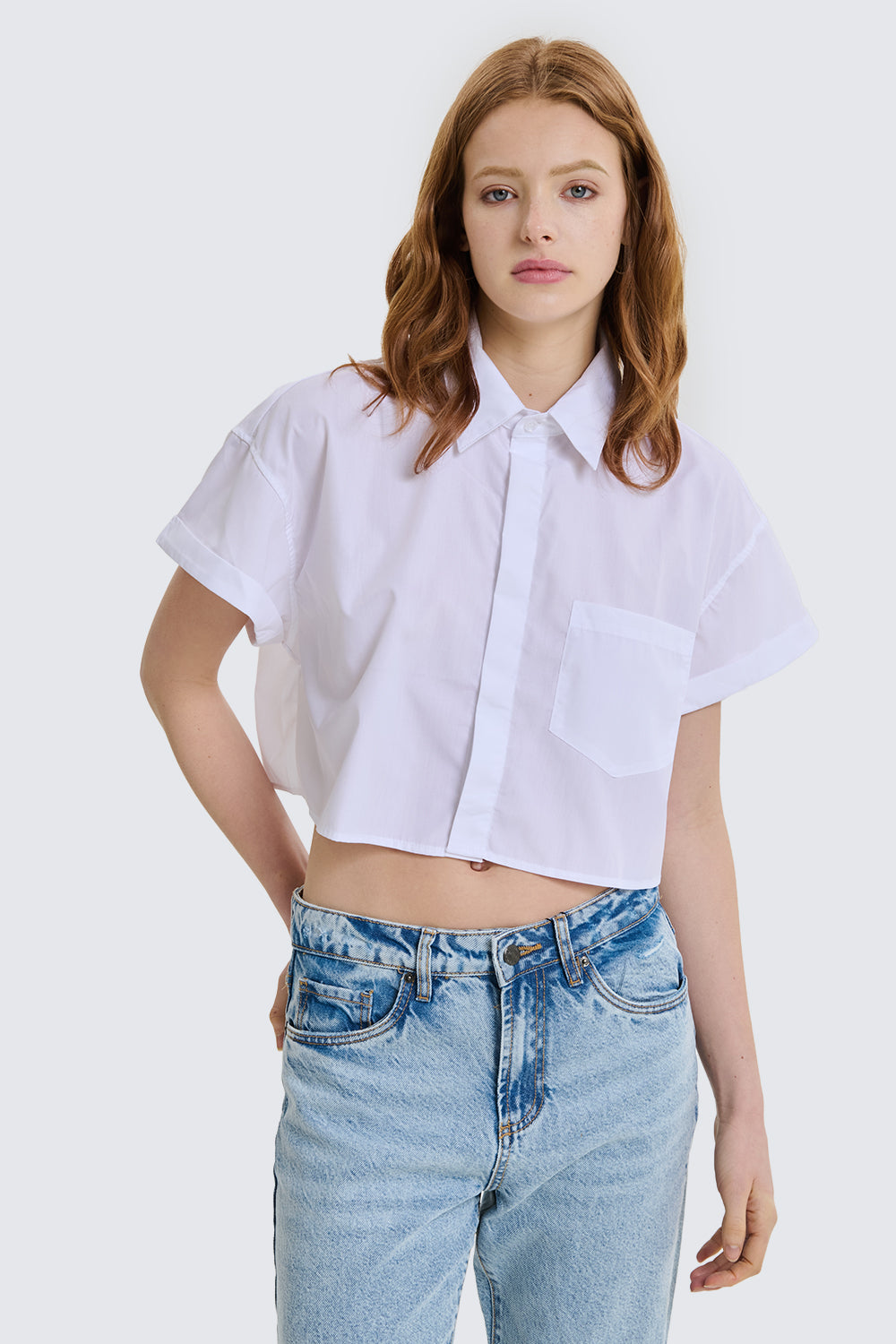 Half Sleeve Crop Shirt