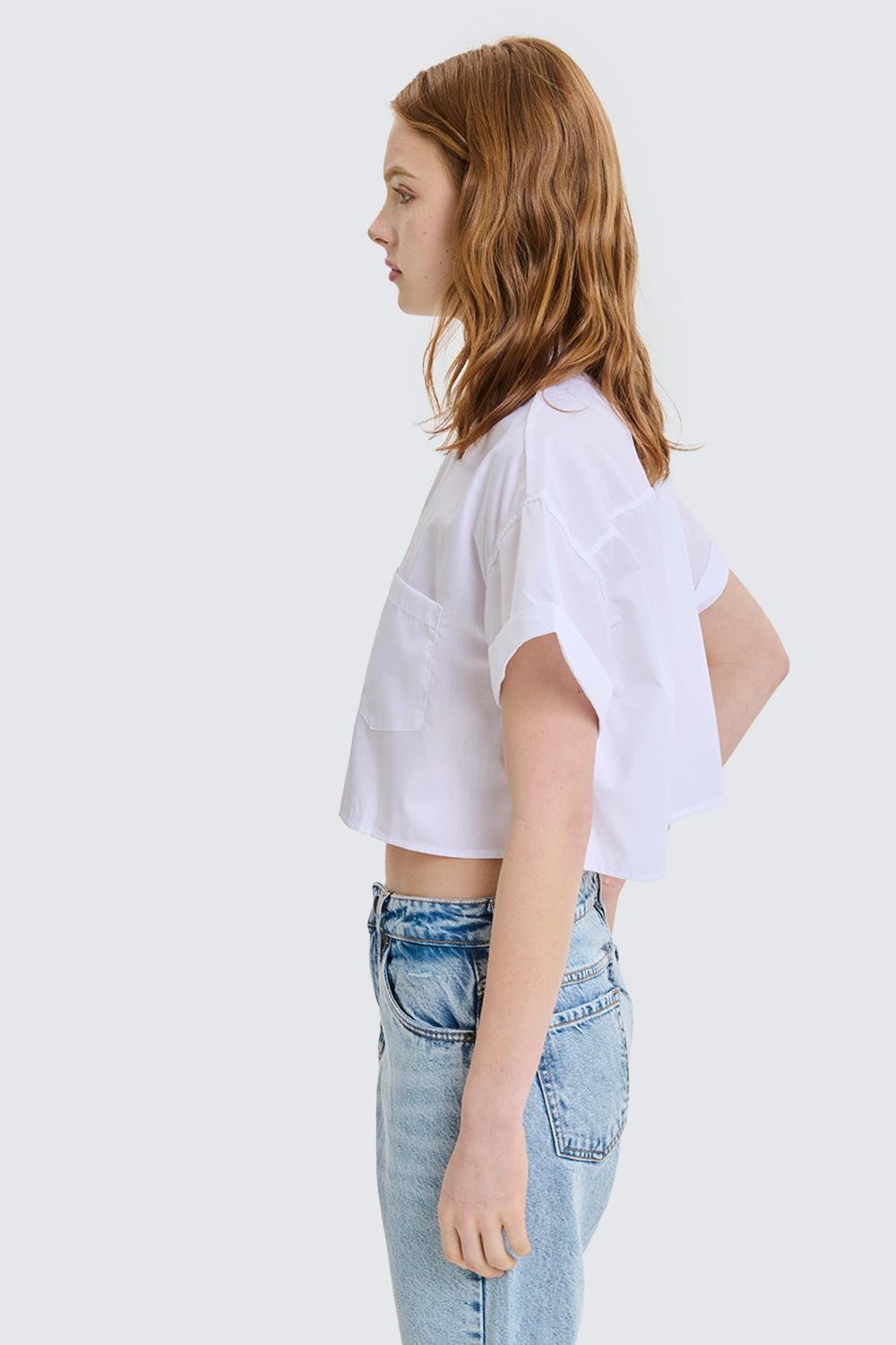 Half Sleeve Crop Shirt