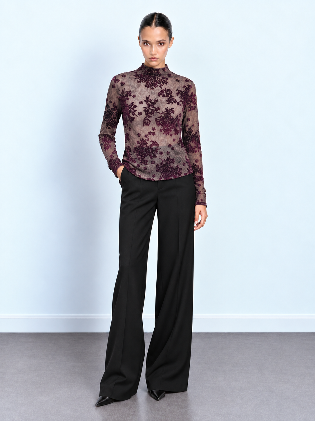 Botanical Mesh Blouse