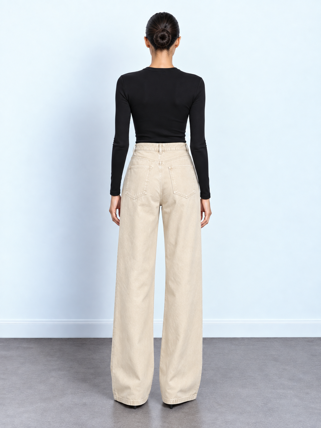 Wide-Leg Cotton Trousers
