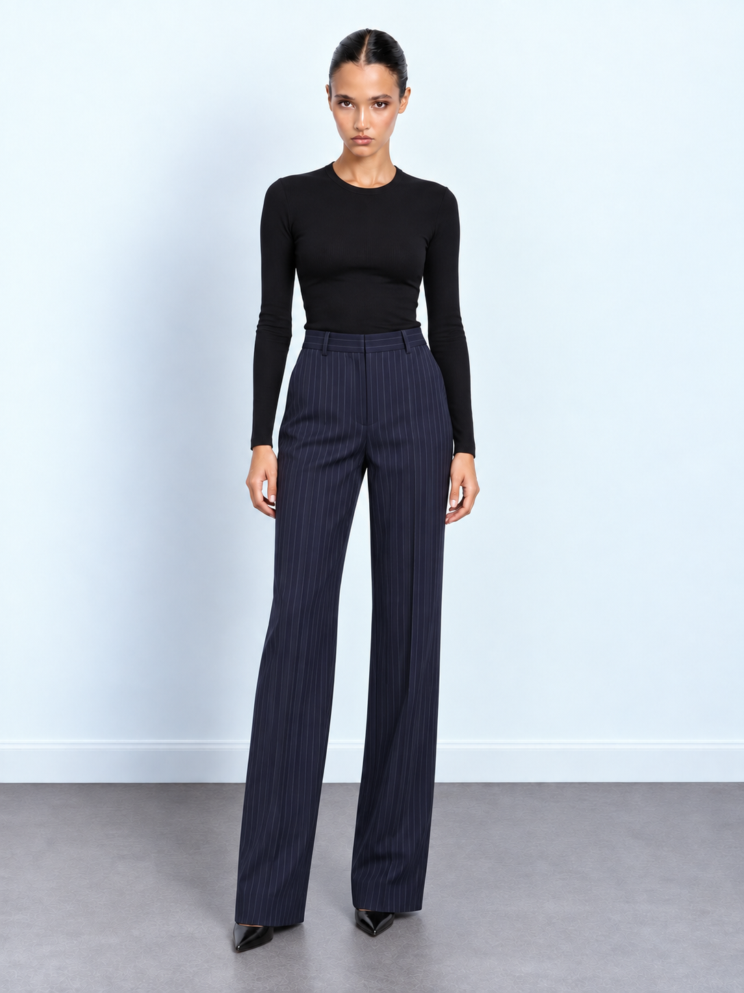 Pinstripe Tailored Trousers