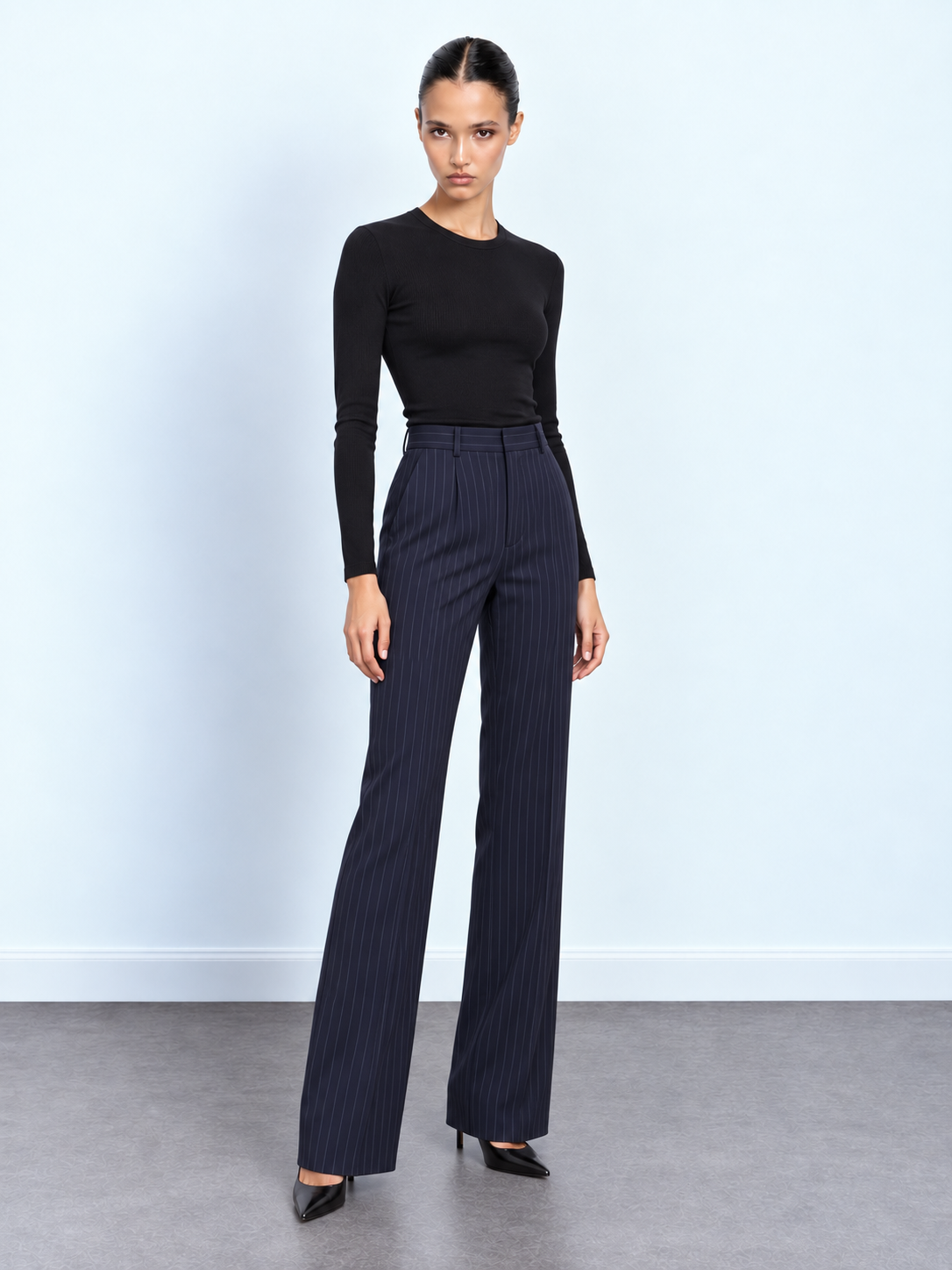 Pinstripe Tailored Trousers