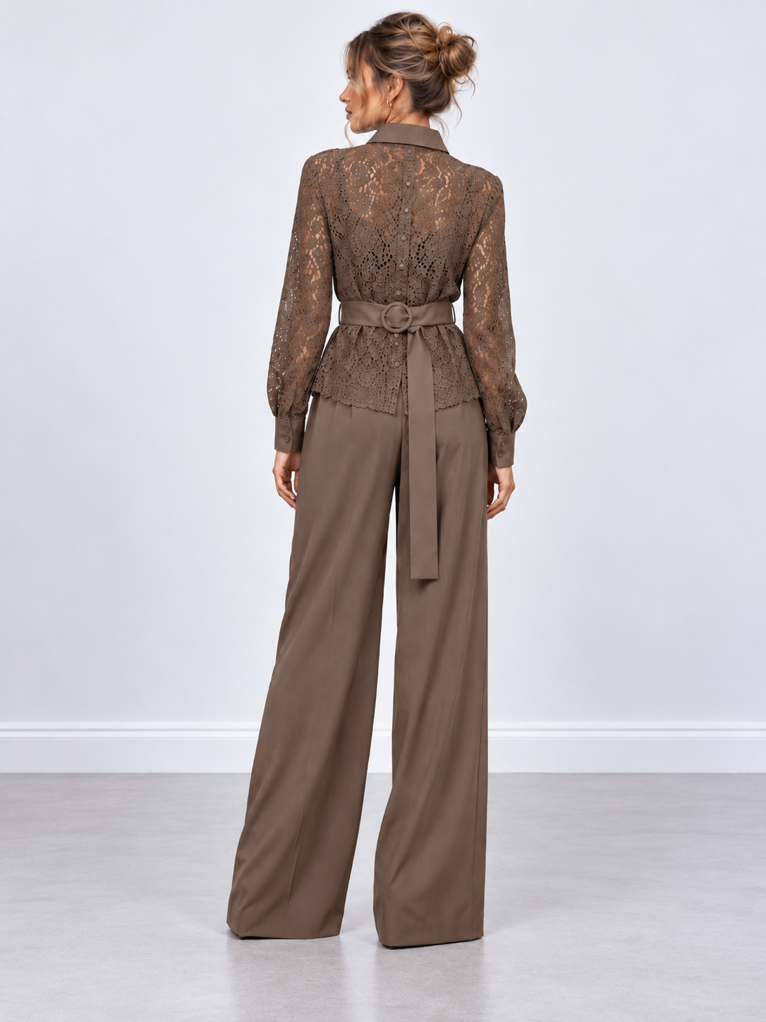 Belted Lace Set