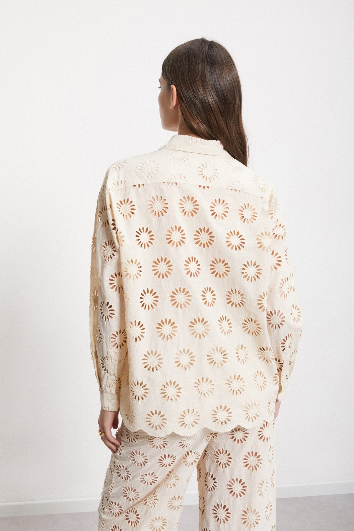Shirt with Cutwork Embroidery