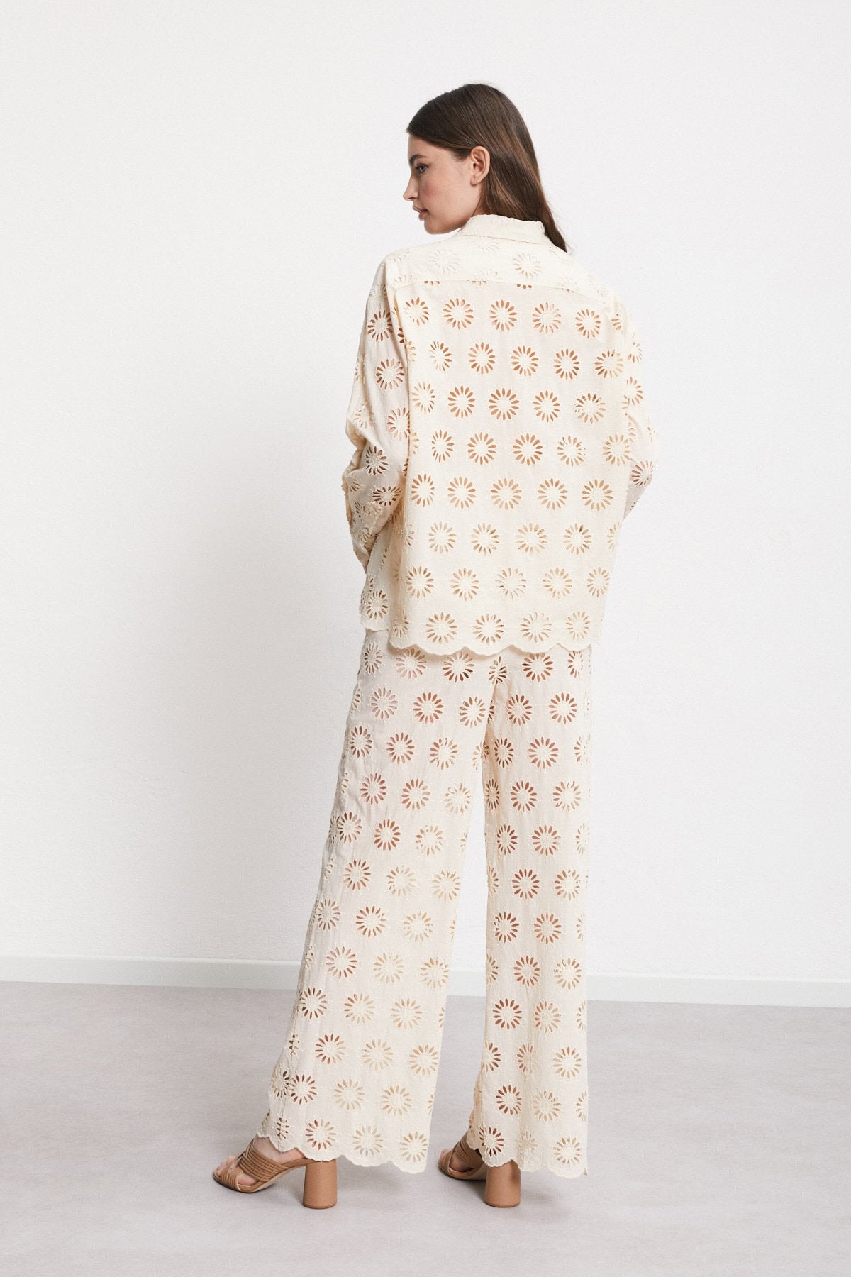 Shirt with Cutwork Embroidery