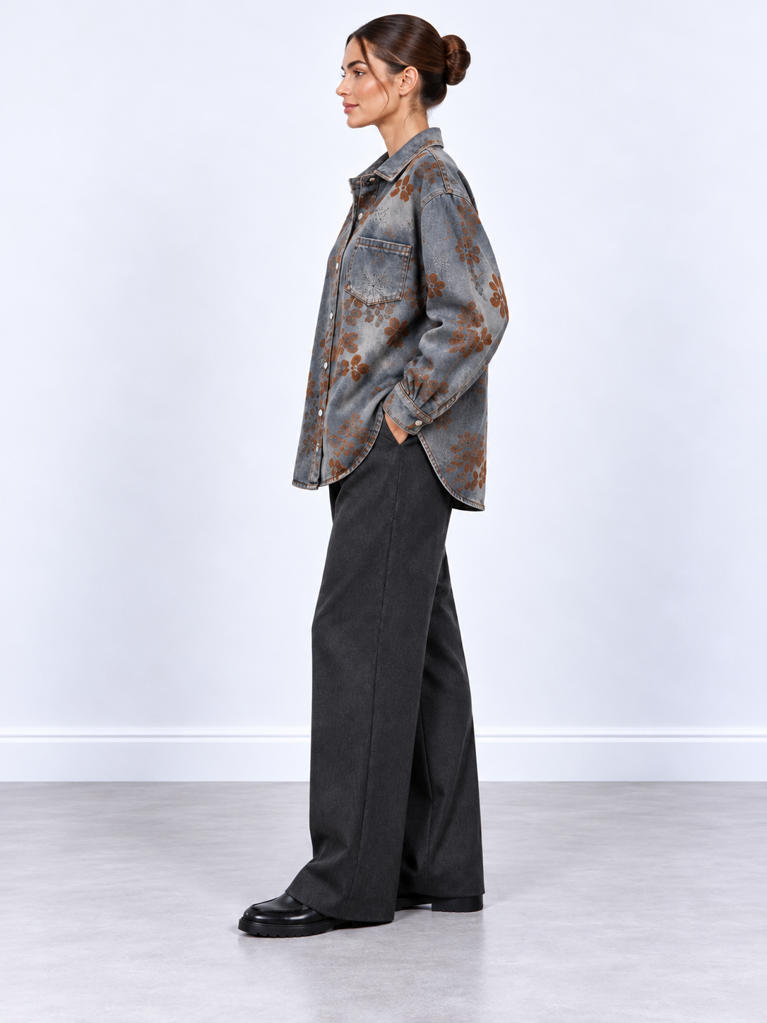 Printed Denim Shirt