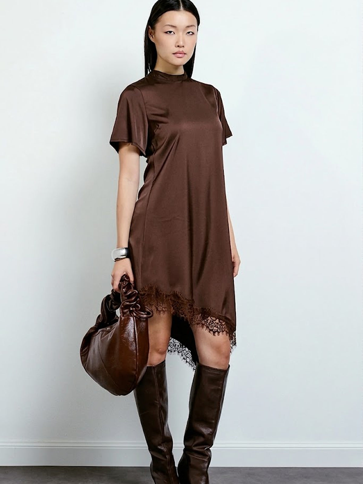 Asymmetric Lace Dress