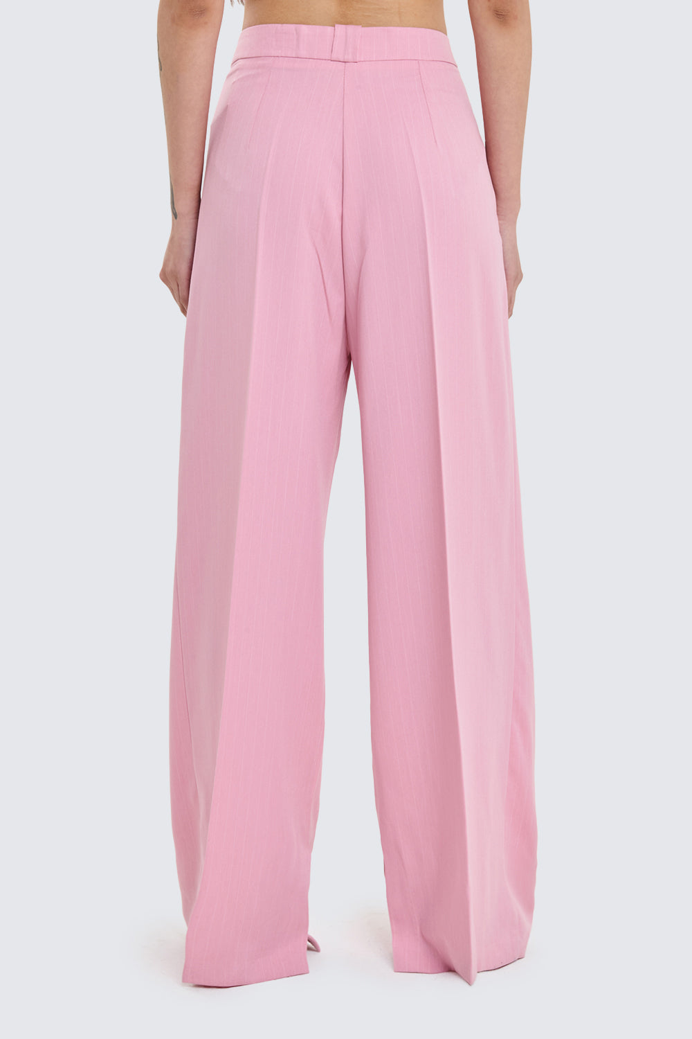 Pinstripe Trousers with Slits