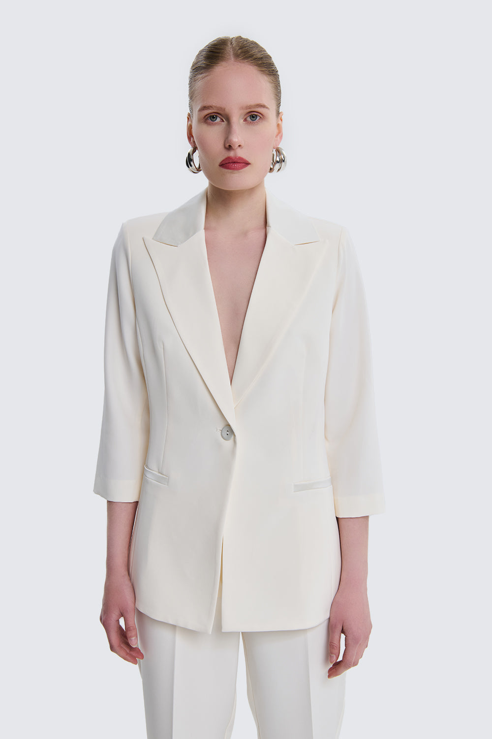 Jacket with Satin Inserts