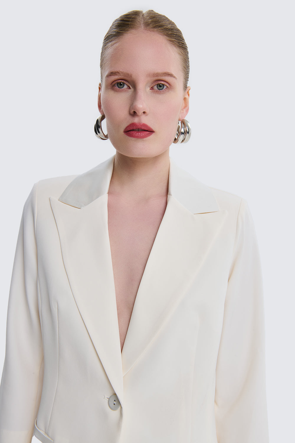 Jacket with Satin Inserts