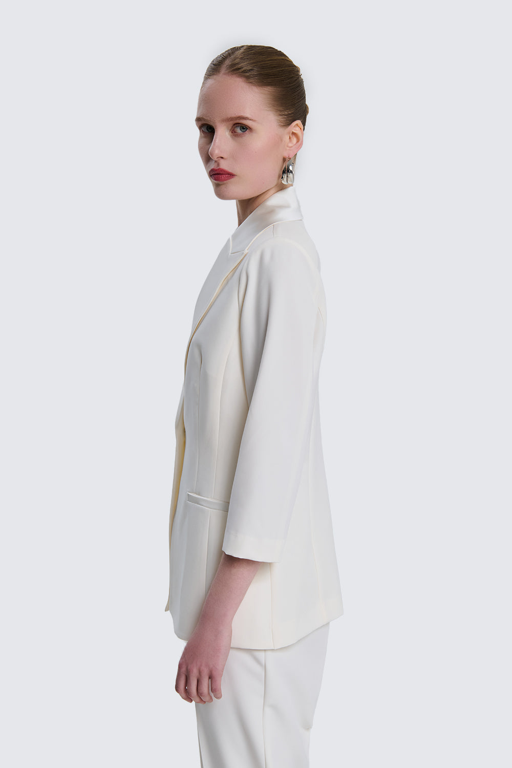 Jacket with Satin Inserts