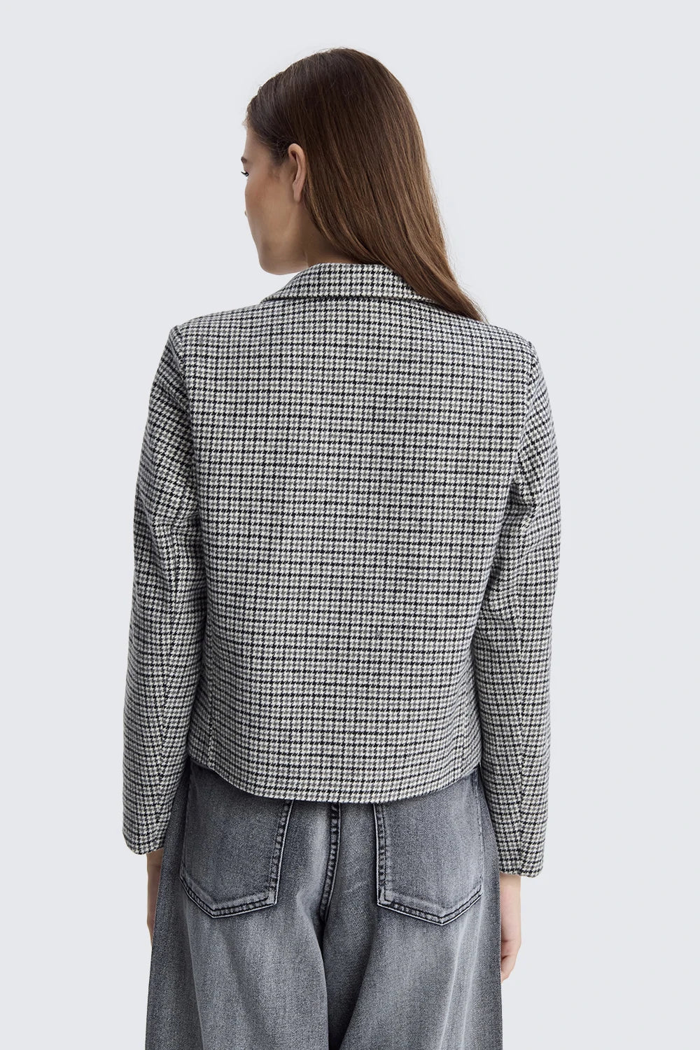 Crop Check Jacket
