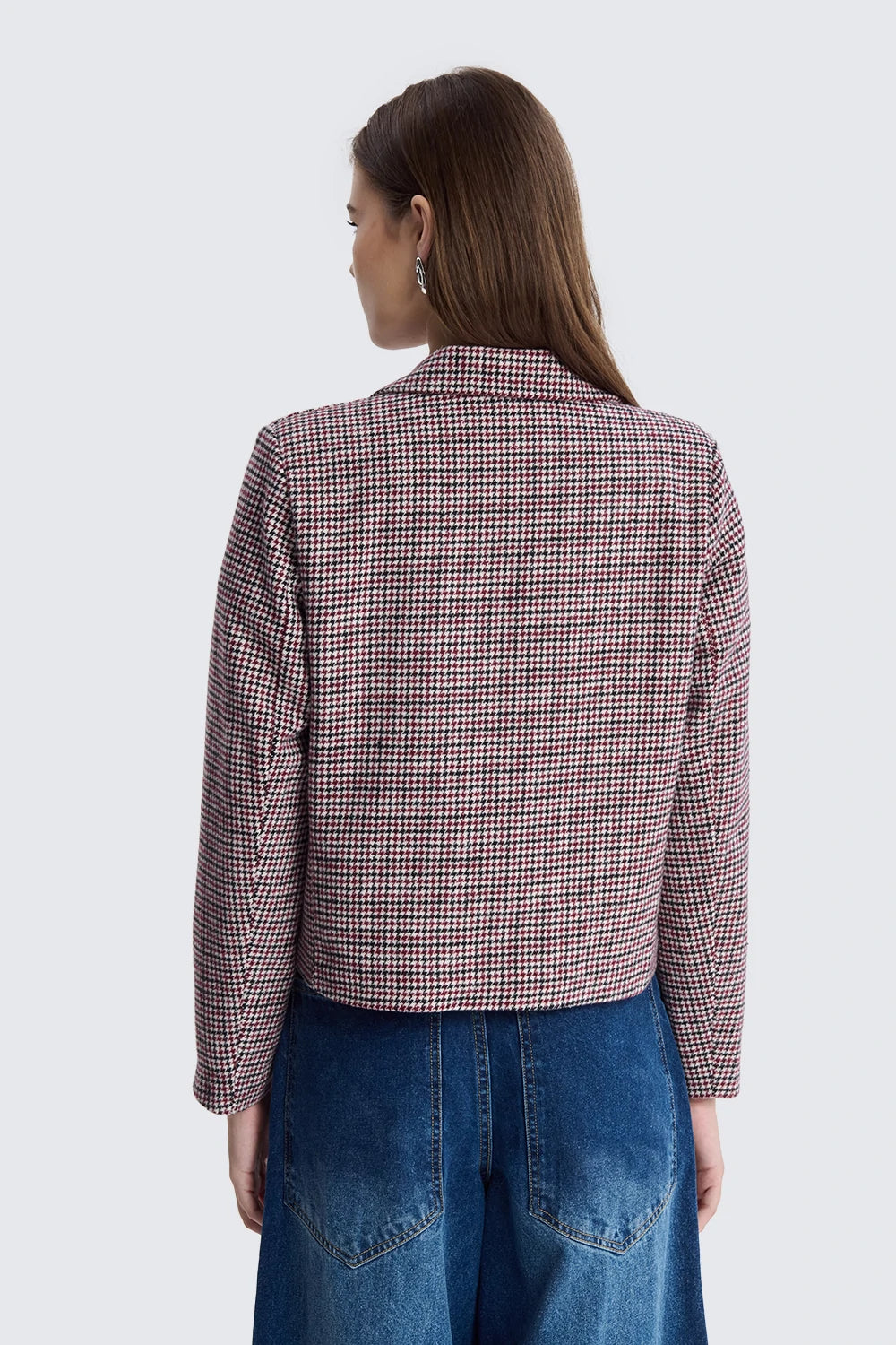 Crop Check Jacket