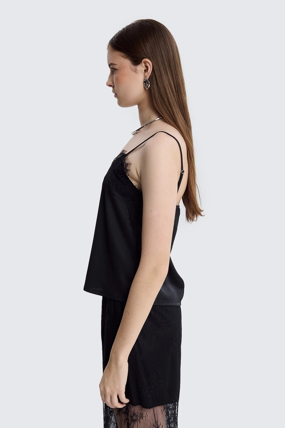 Lace Insert Tank Top