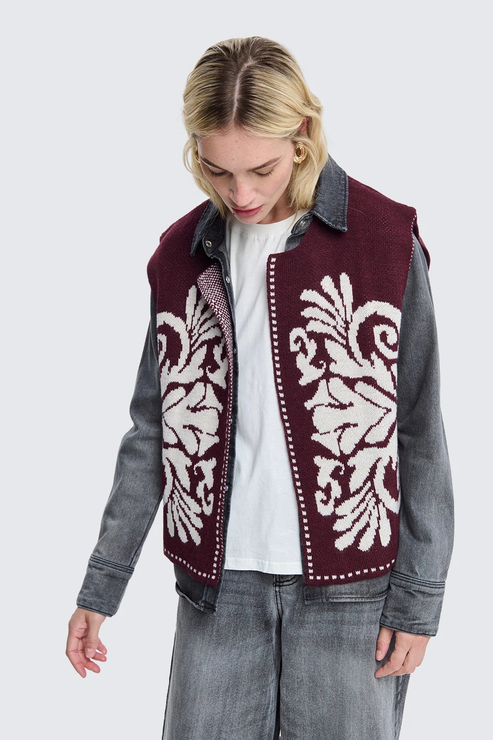 Vest with Embroidery