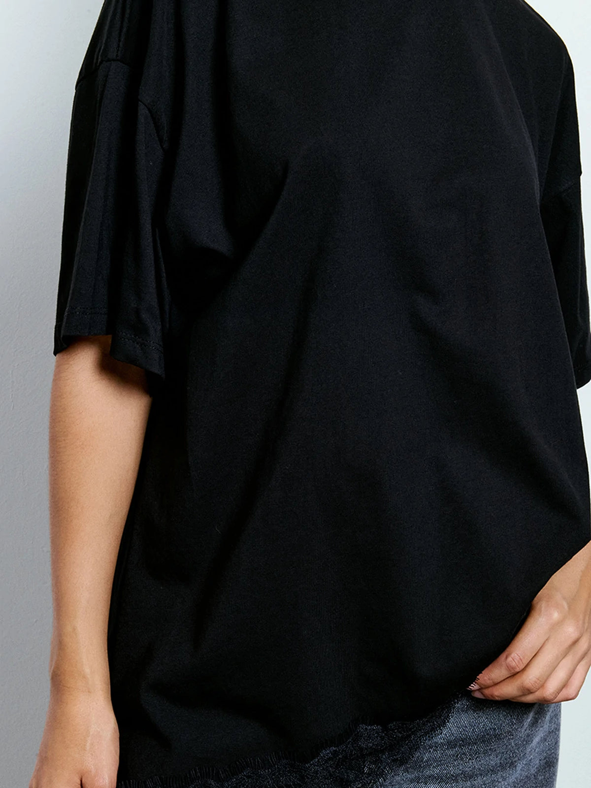 Asymmetric Lace Tee