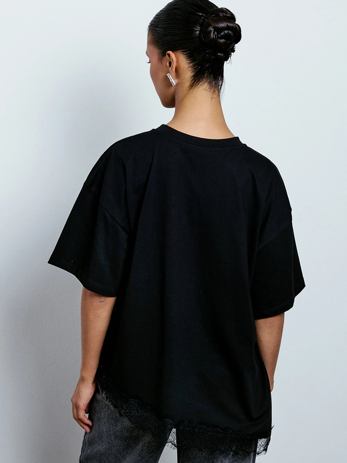 Asymmetric Lace Tee