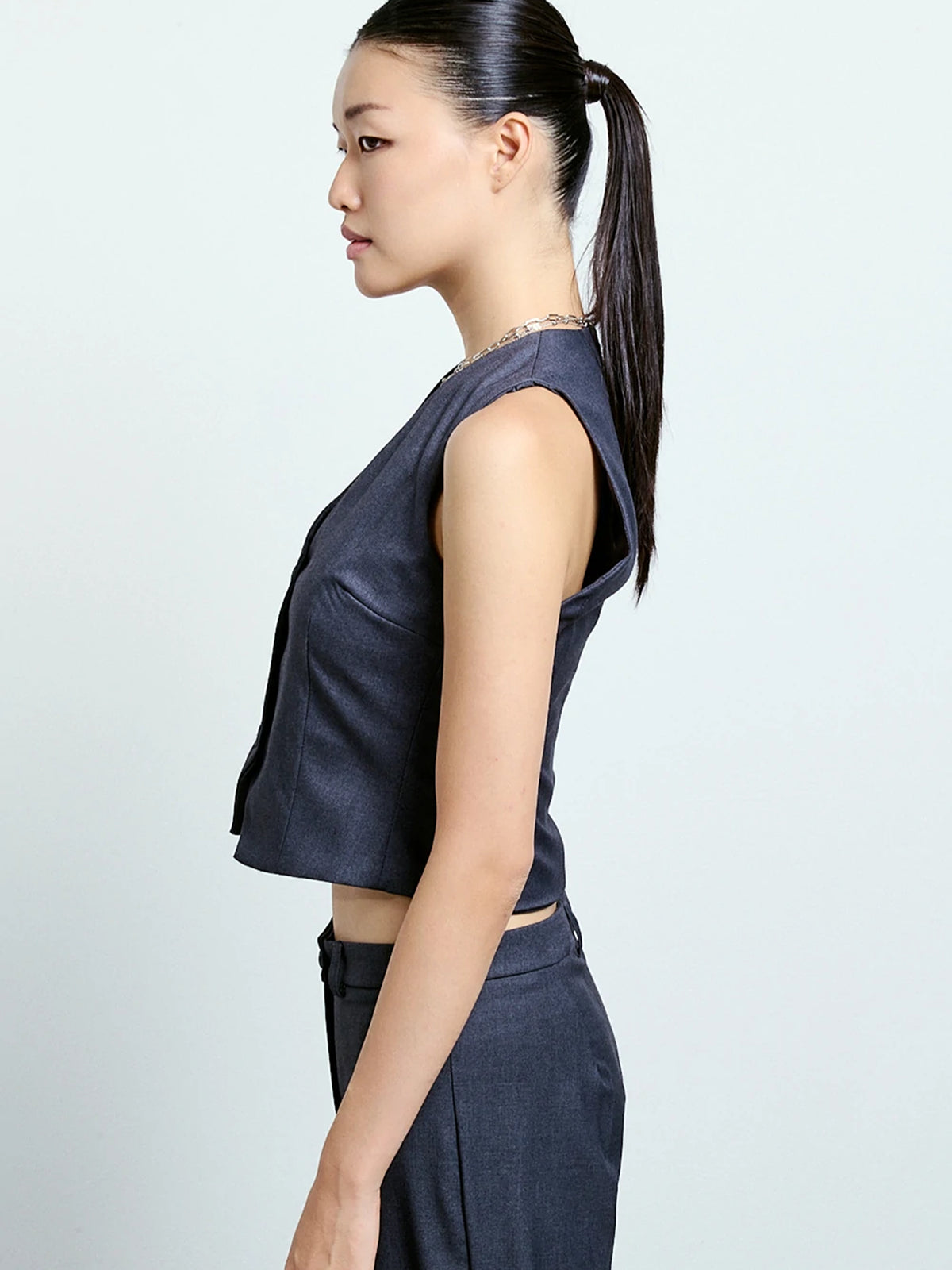 Buttoned Tailored Vest