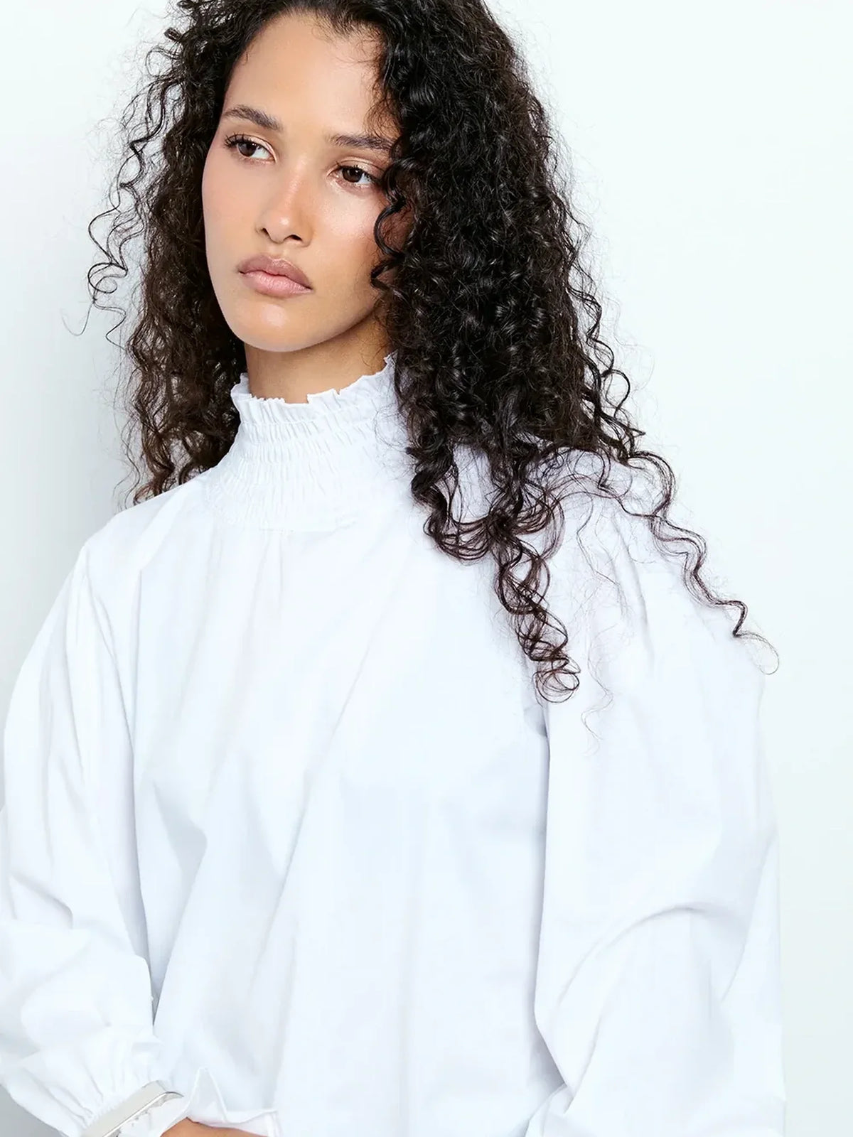 Smocked Collar Blouse