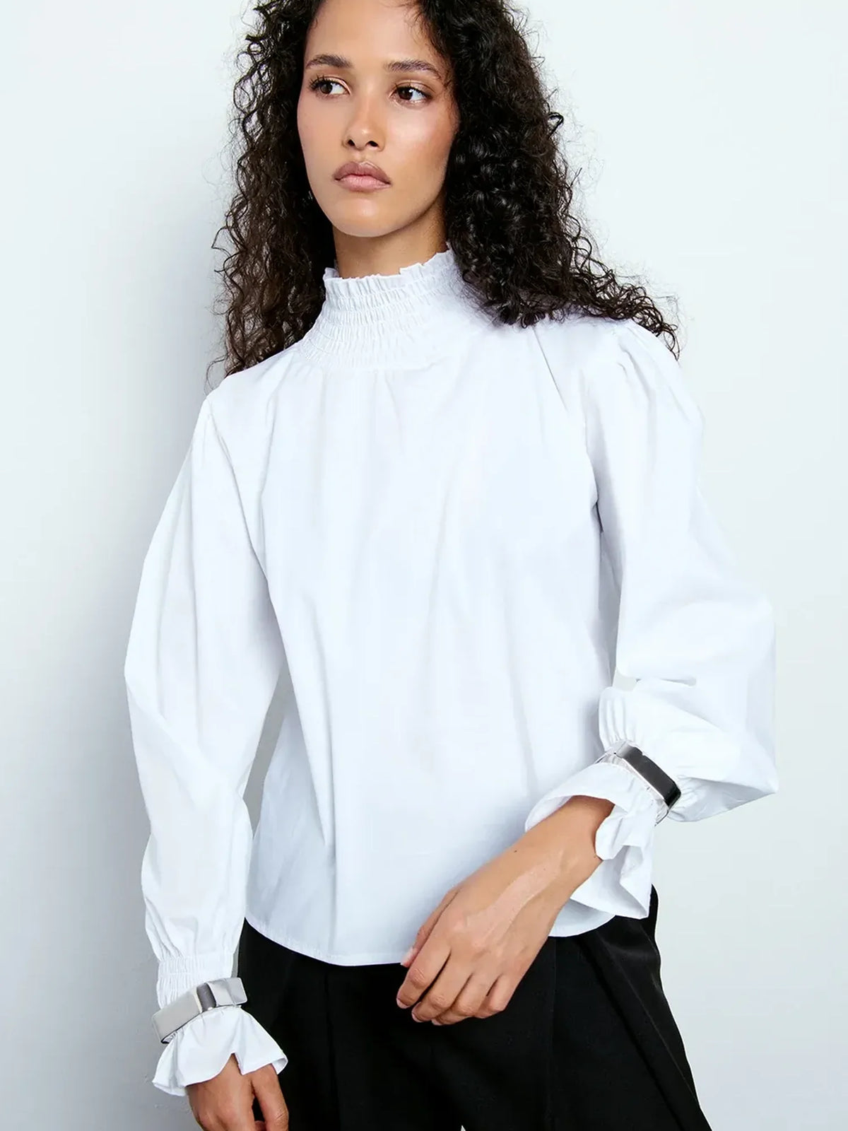 Smocked Collar Blouse