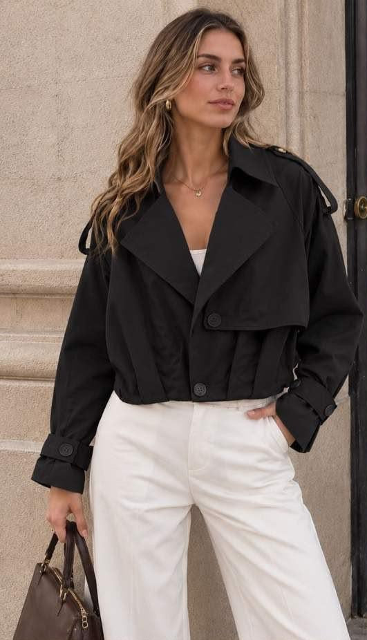 Cropped Trench Jacket