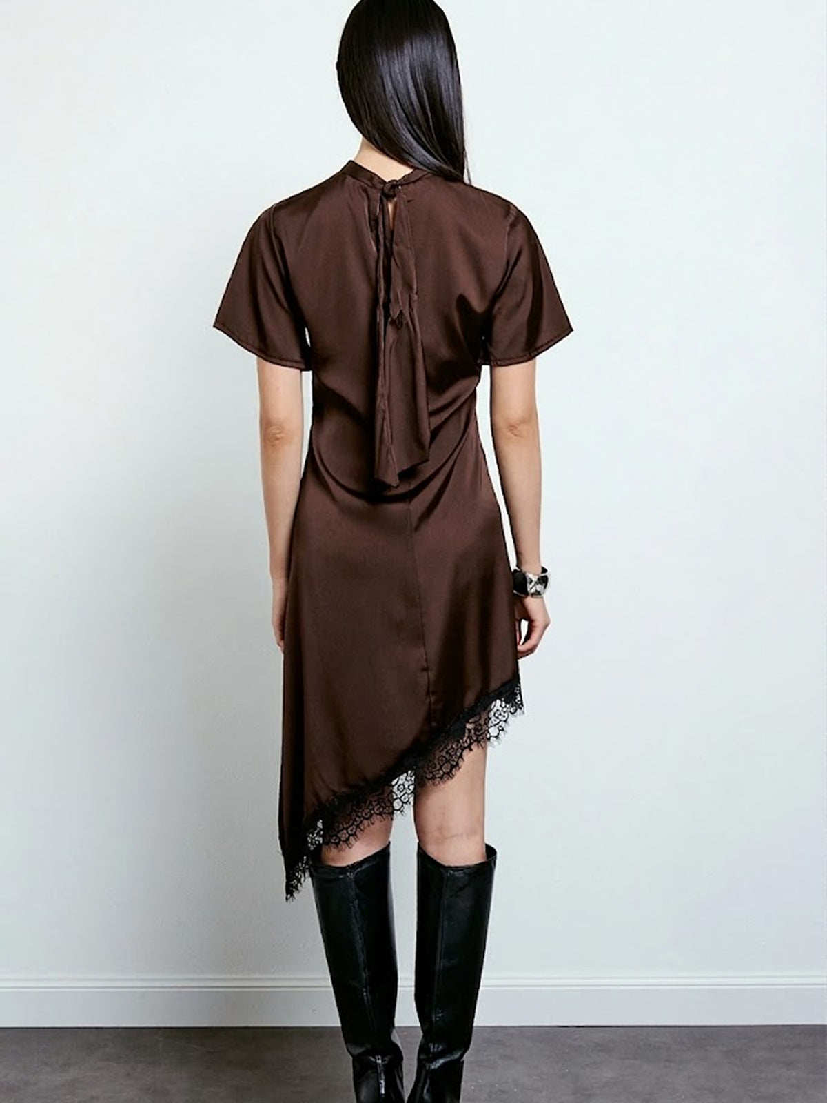 Asymmetric Lace Dress