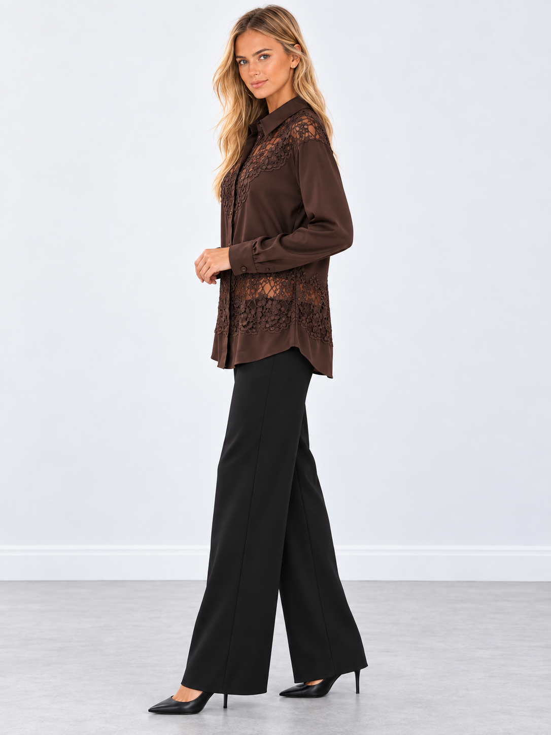 Ribbed Lace Top