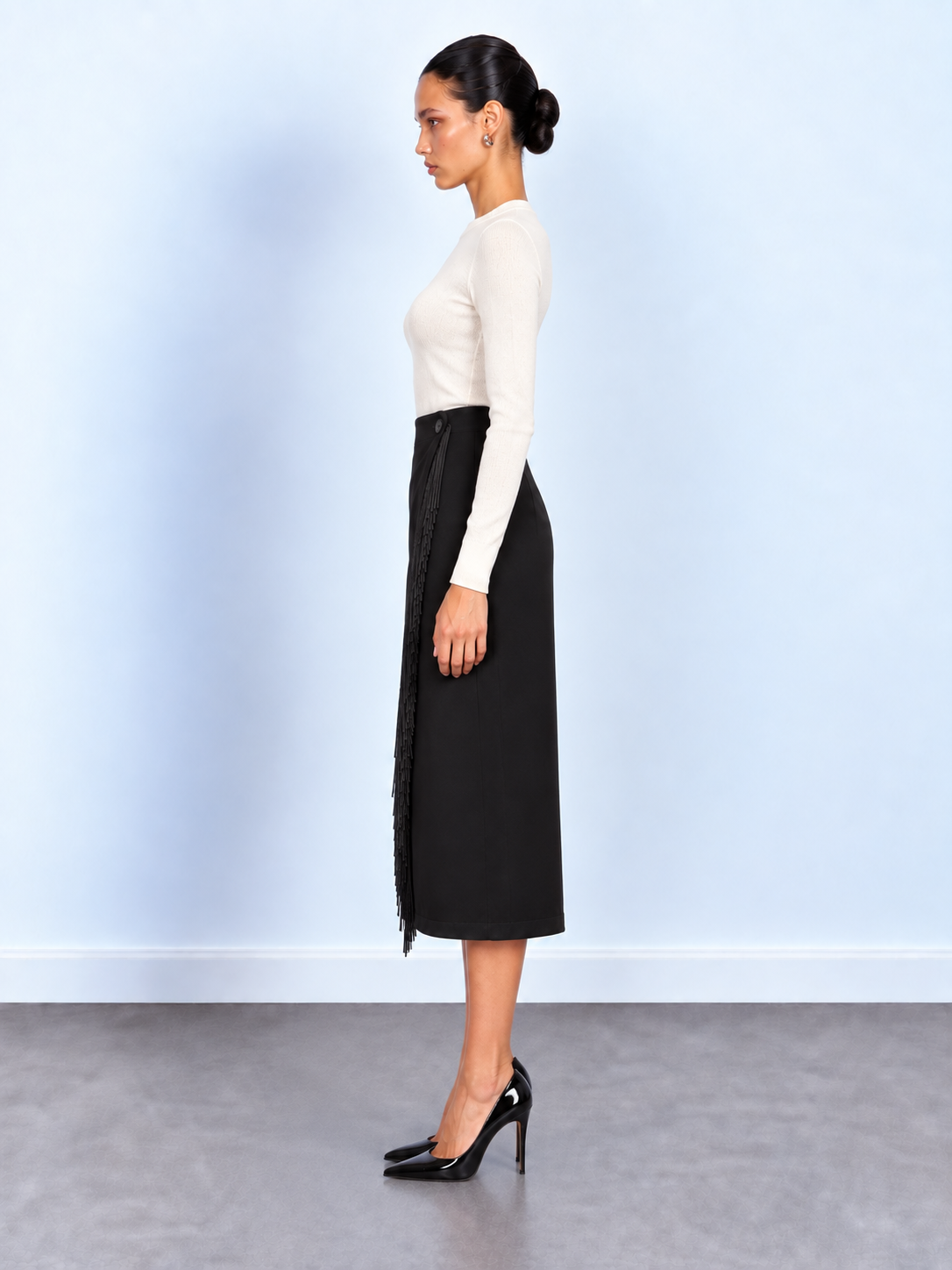Fringe Wrap Skirt