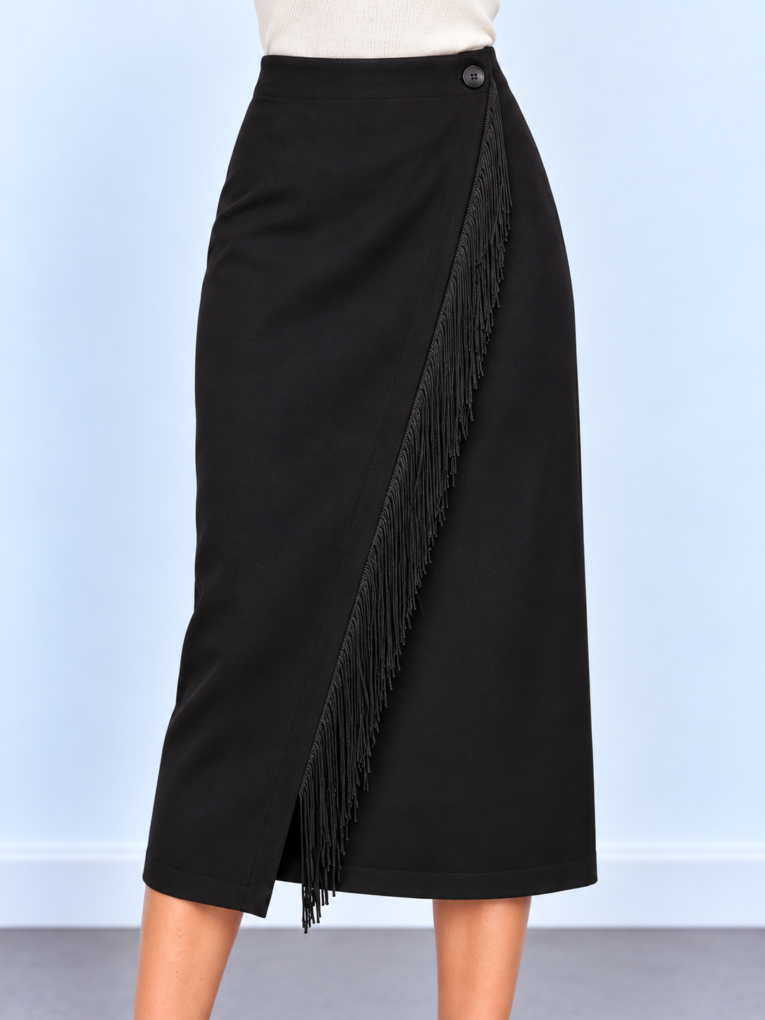 Fringe Wrap Skirt