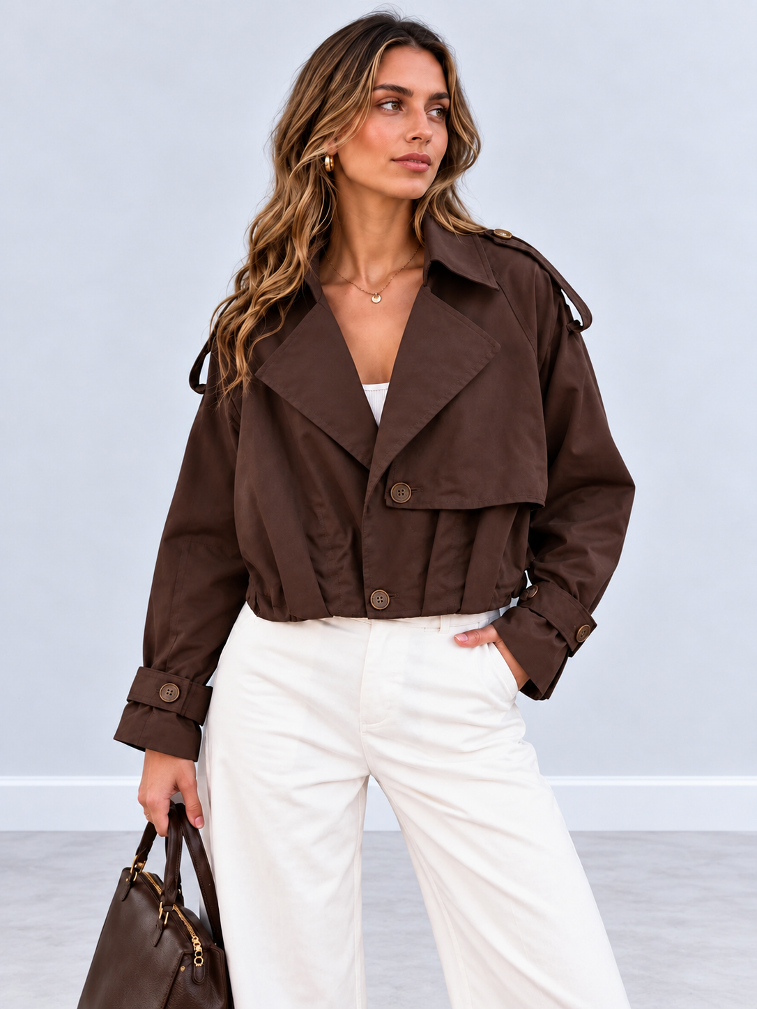 Cropped Trench Jacket