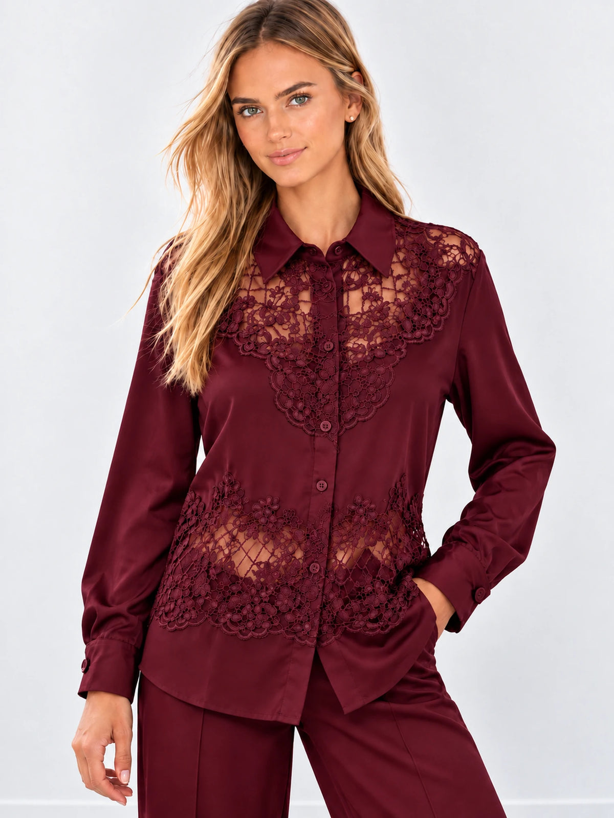 Ribbed Lace Top