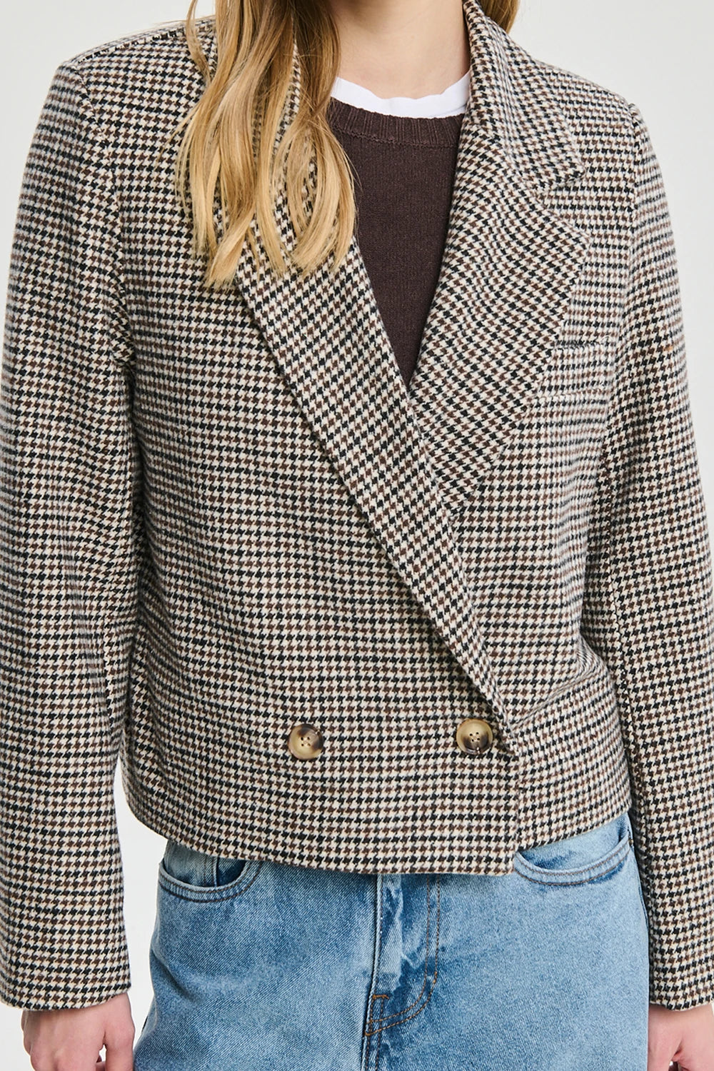 Crop Check Jacket