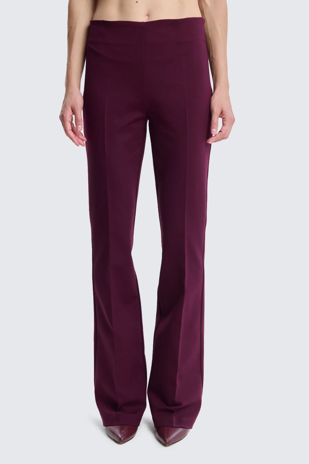 Milanese Stitch Flared Trousers