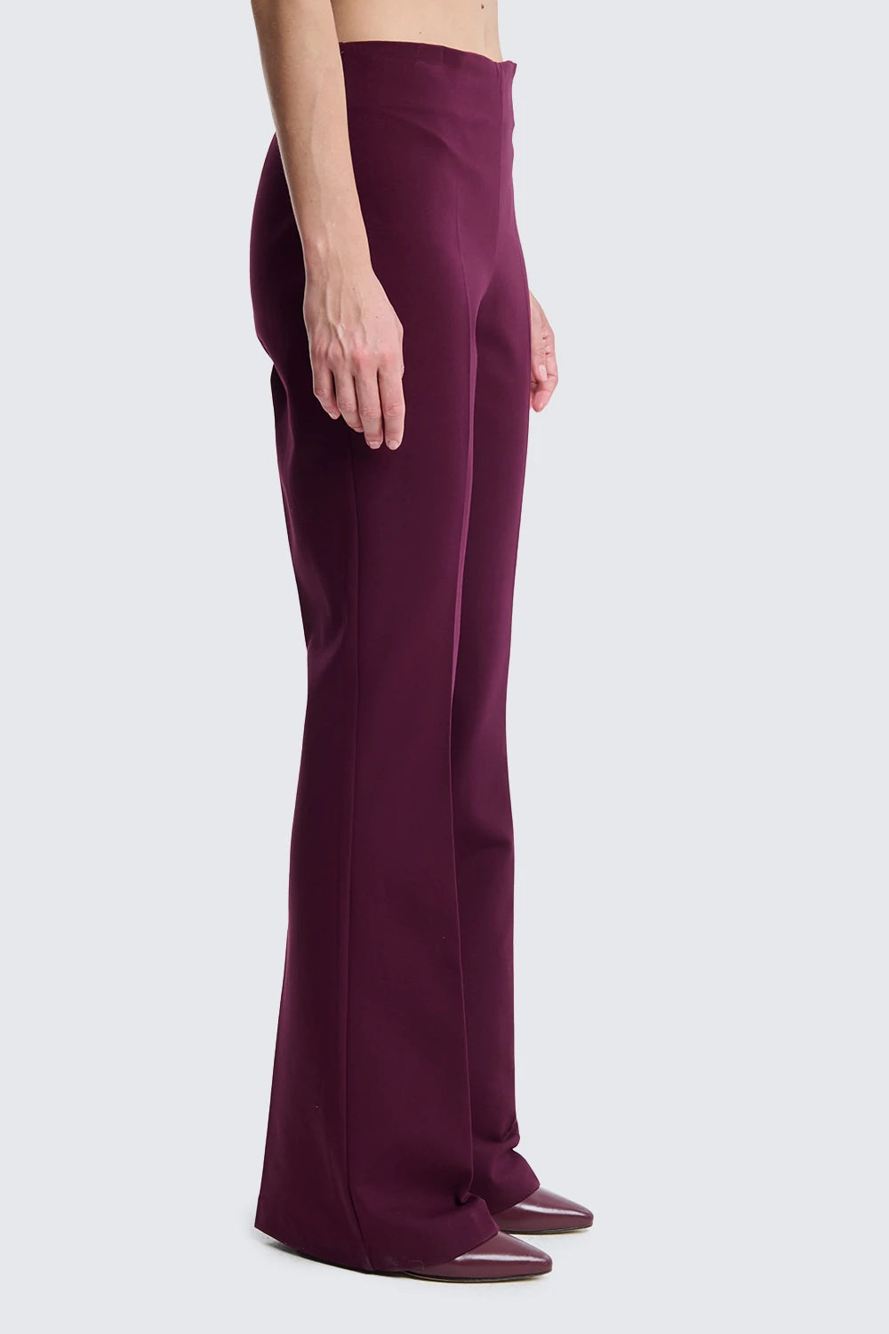 Milanese Stitch Flared Trousers