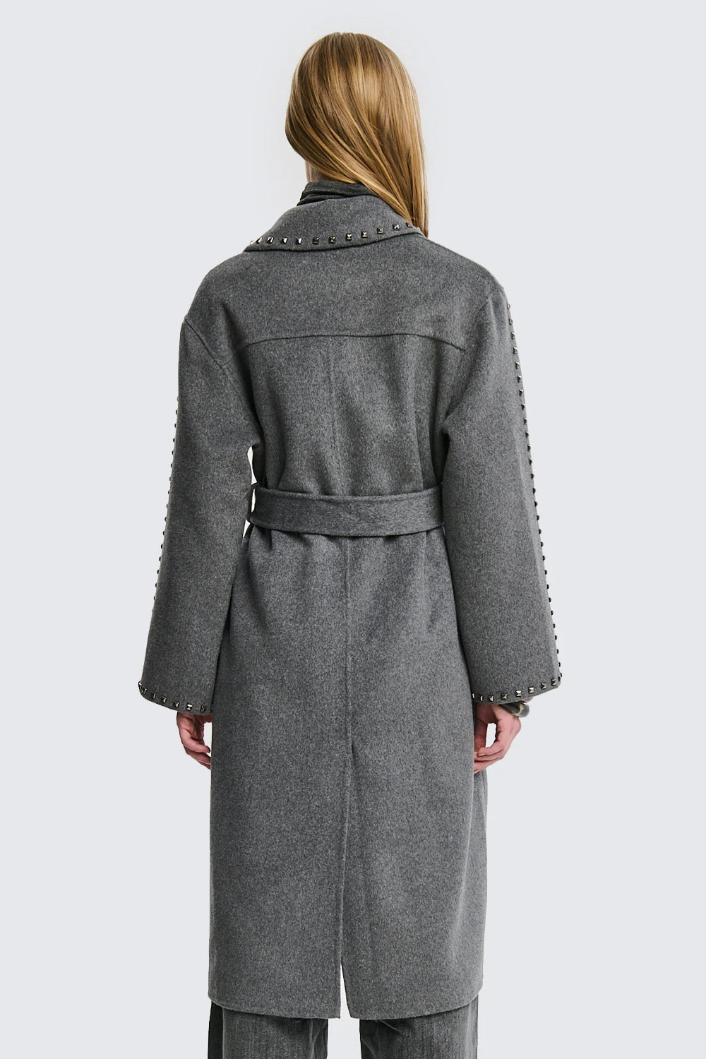 Wool Coat With Studs
