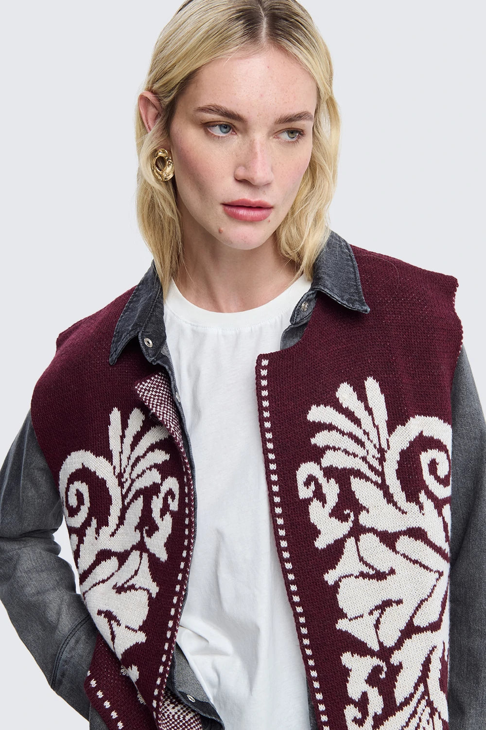 Vest with Embroidery