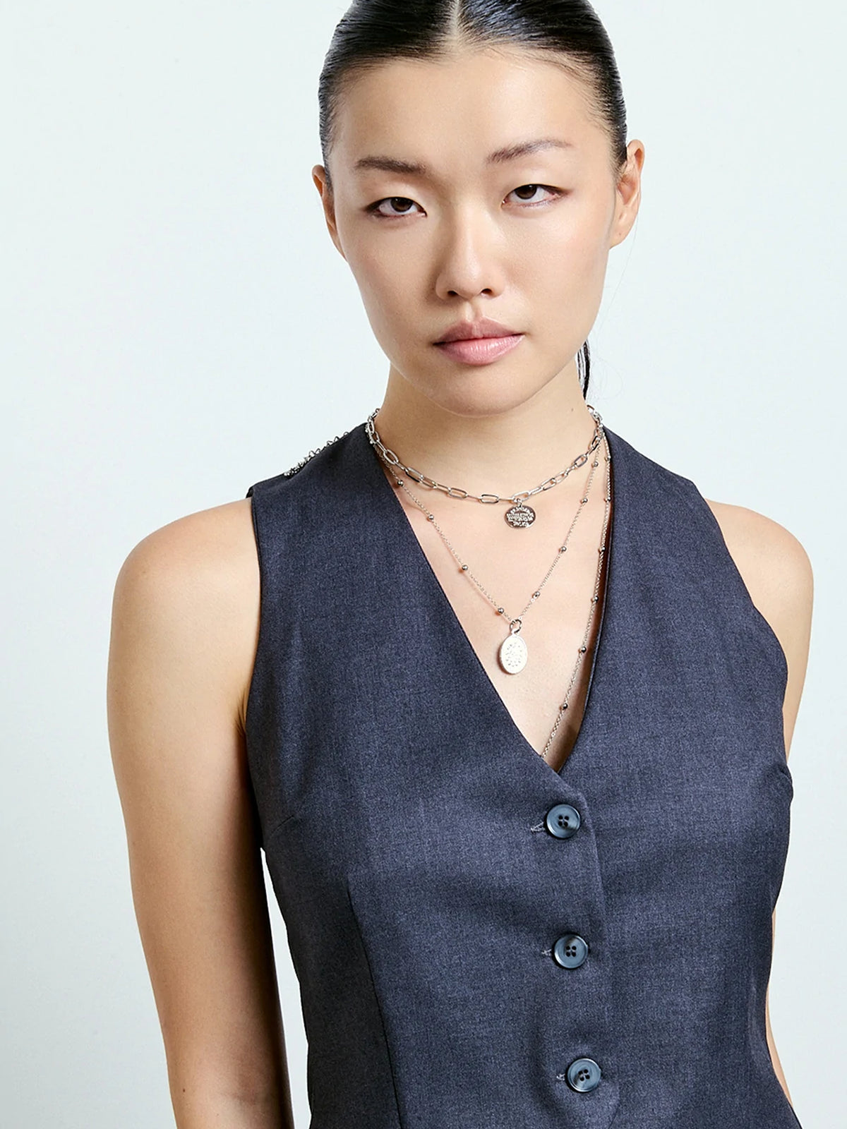 Buttoned Tailored Vest