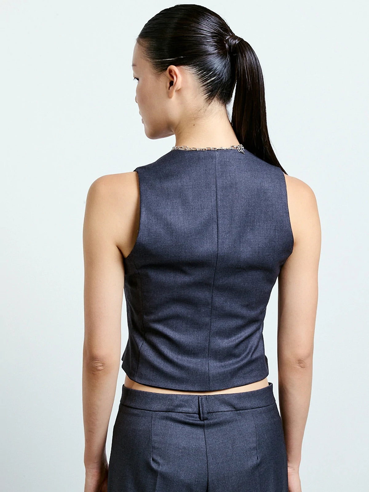 Buttoned Tailored Vest