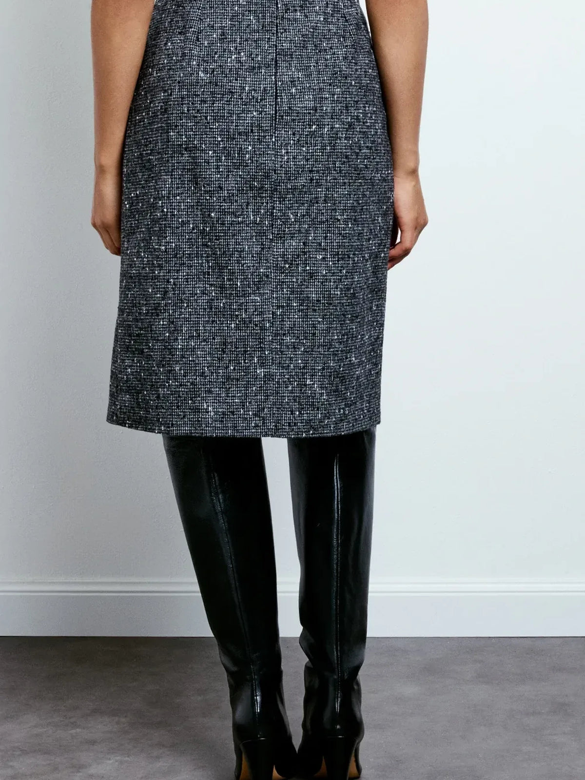 Bouclé Slit Skirt