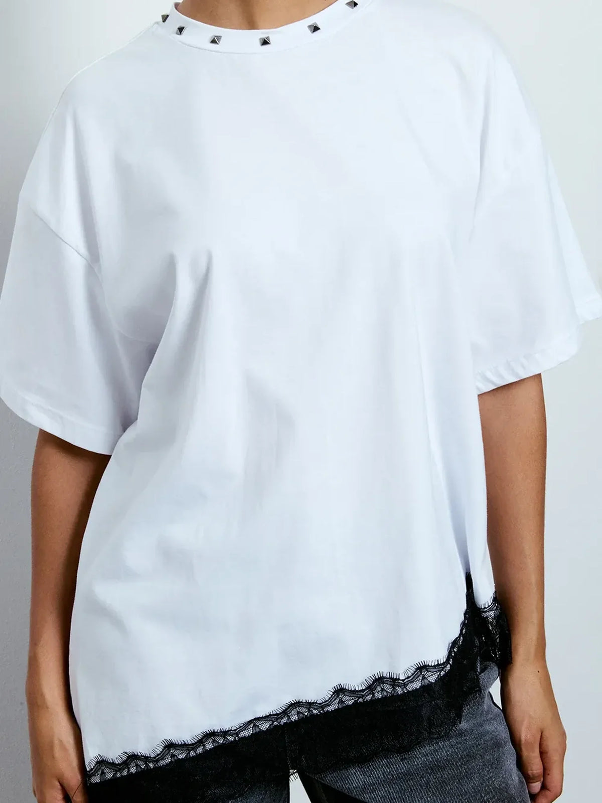 Asymmetric Lace Tee
