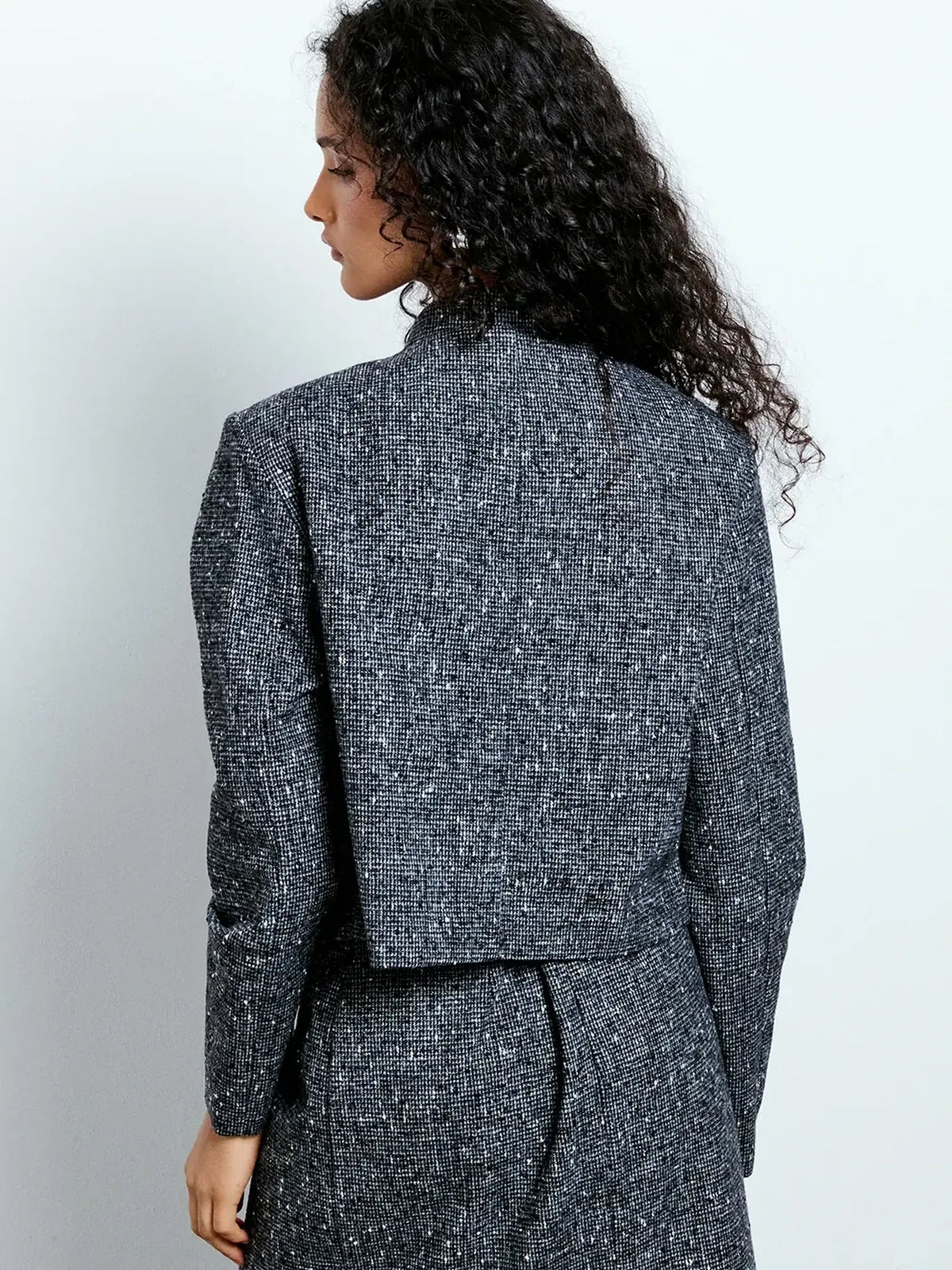 Asymmetric Bouclé Jacket