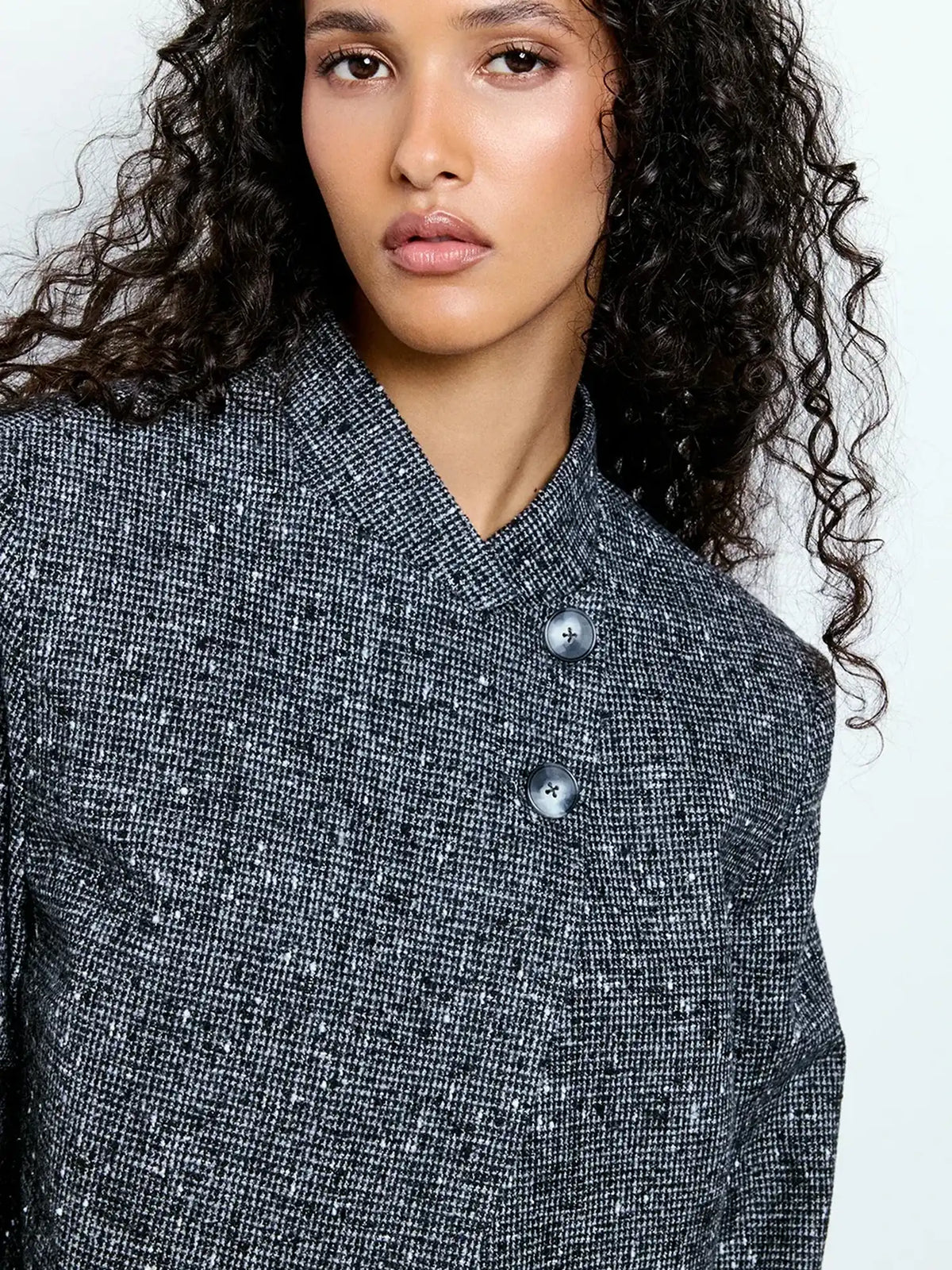 Asymmetric Bouclé Jacket