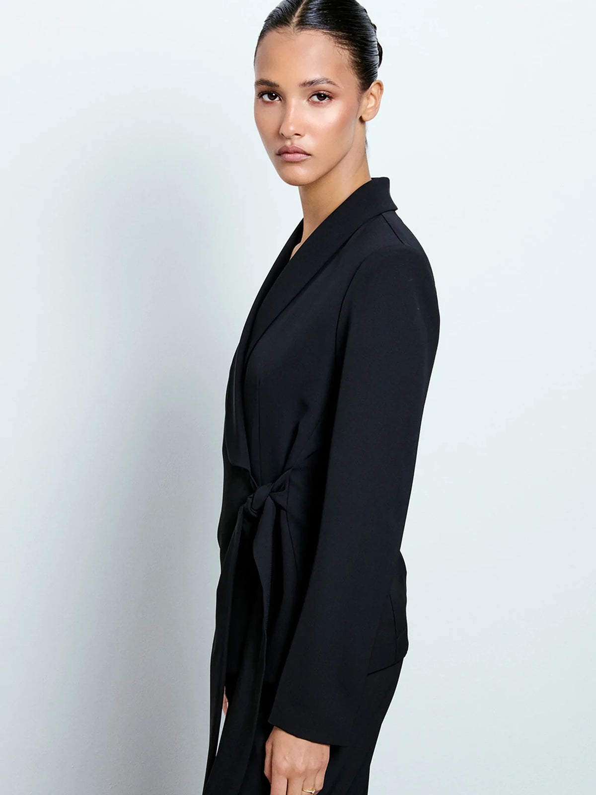 Belted Lapel Blazer